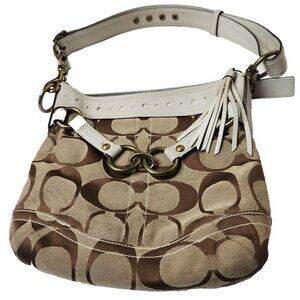 Coach Women's Logo Purse Shoulder Bag Tassel